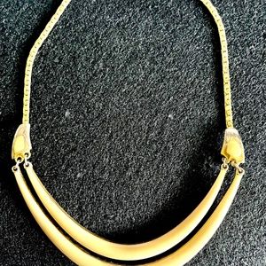 Pauline Rader Estate Piece ,Double Edge Choker with Bone Colored Center